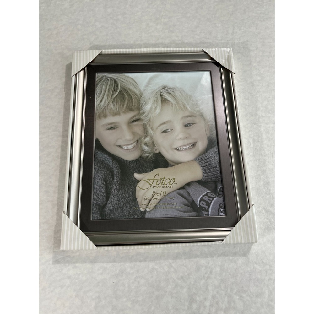 Modern Silver 8x10 Photo Frame by Fetco Truro – New, Horizontal/Vertical Display